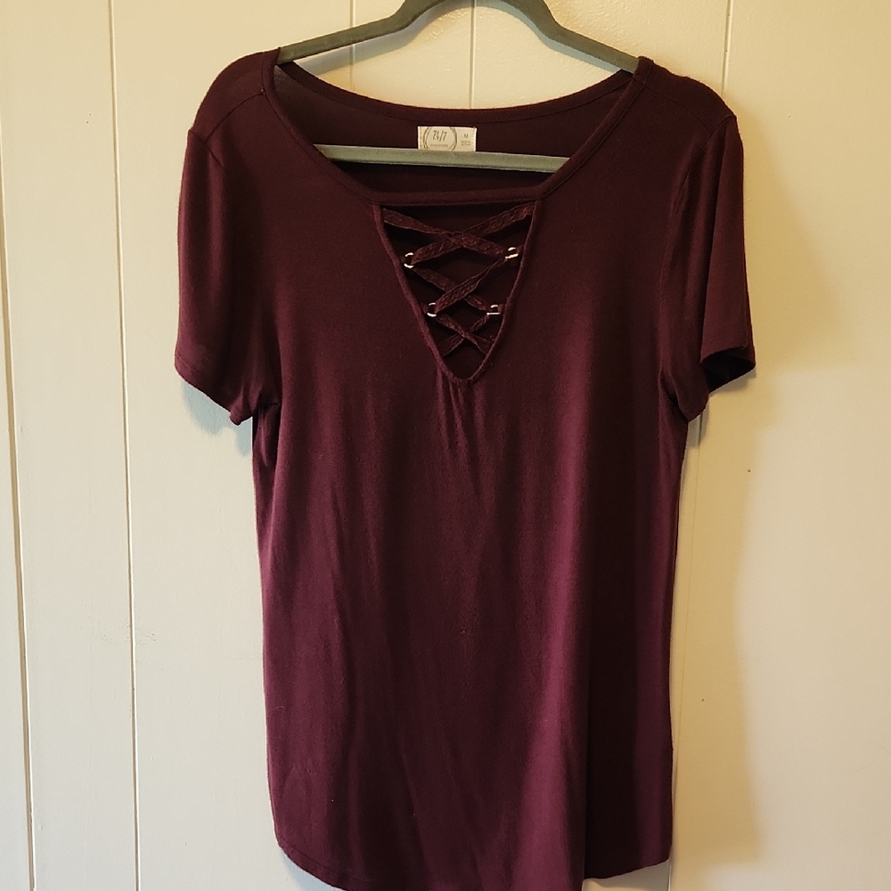 Maurices Maroon Top Size Medium